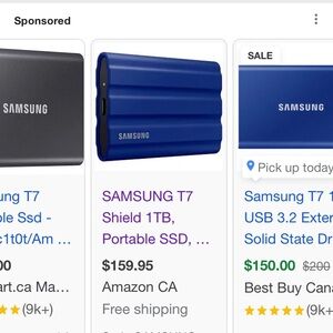 Samsung T7 Shield 1TB Portable SSD - Blue